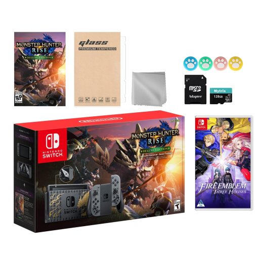 Nintendo Switch Monster Hunter Limited Console Set Plus Monster Hunter Rise Deluxe Edition